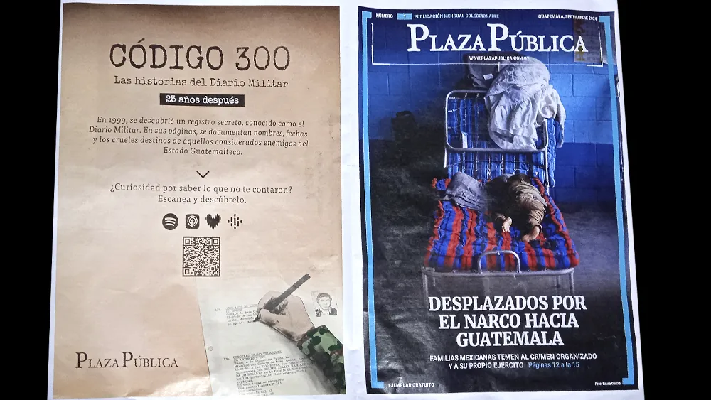 Portada de la primera edición impresa del medio independiente Plaza Pública